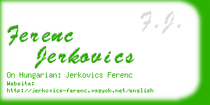 ferenc jerkovics business card